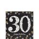 Sparkling Celebration 30th Birthday Tableware Kit for 32 Guests